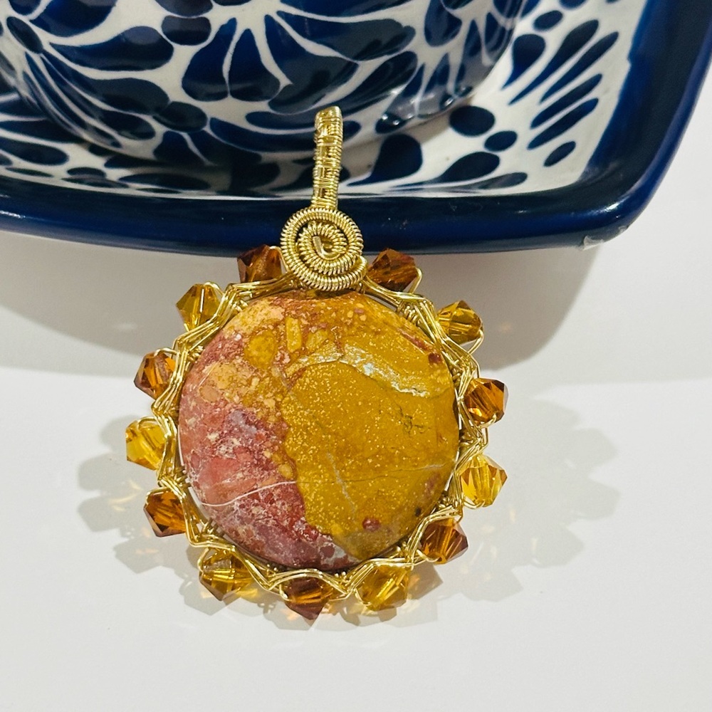 Elegant Artisan Natural Stone Pendant